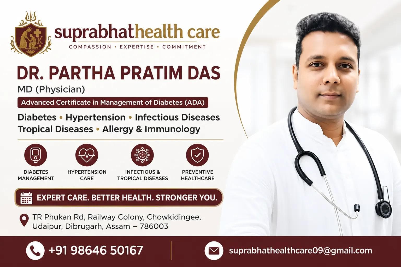 Dr. Partha Pratim Das: Leading Diabetes, Hypertension & Infectious Disease Specialist in Dibrugarh